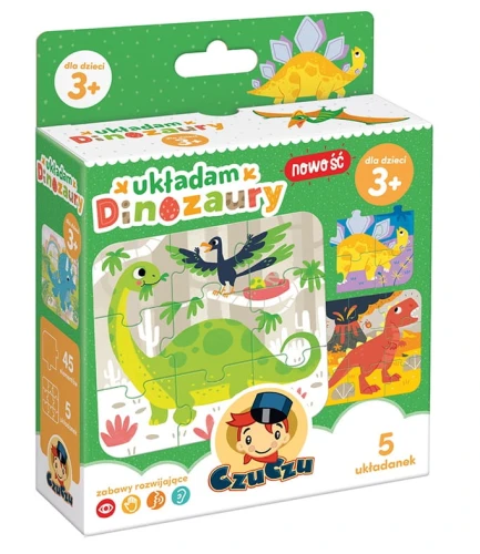 Puzzle Układam Dinozaury 45 el. 3+ CzuCzu