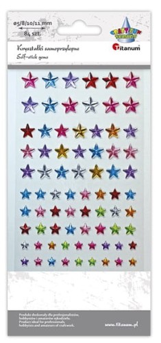 Kryształki Samoprzylepne Gwiazdki Mix Titanum