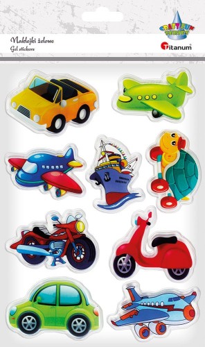 Naklejki nalepki Craft-Fun żelowe Pojazdy Titanum