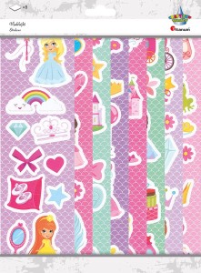 Naklejki papierowe 8 plansz Księżniczki Titanum