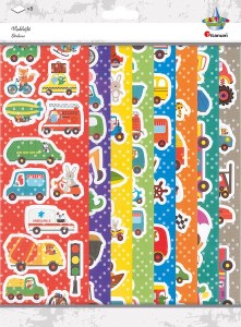 Naklejki papierowe 8 plansz Pojazdy Titanum