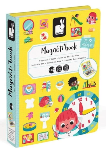 Magnetyczna Układanka Magnetibook Uczę się Zegarka Janod
