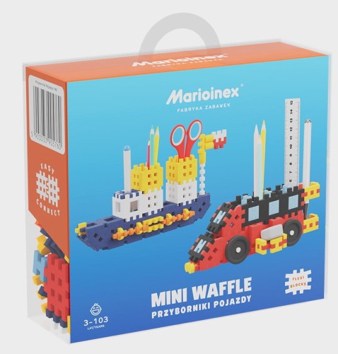 Mini Waffle Przyborniki Pojazdy 140 el.Marioinex