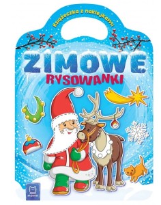 Zimowe Rysowanki Książeczka Świąteczna Naklejki Aksjomat