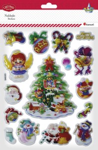 Naklejki Nalepki Świąteczne wypukłe 16el. Titanum