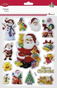 Naklejki Nalepki Świąteczne wypukłe 14el. Titanum