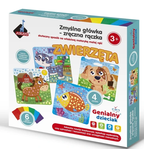 Piankowa Wyklejanka Zwierzęta Genialny Dzieciak Askato