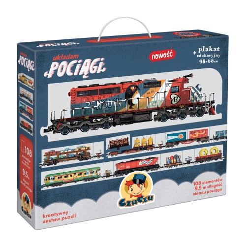 CzuCzu Układam pociągi 5+ Puzzle 104 el.