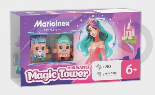 Klocki Mini Waffle Księżniczka Magiczna Wieża + 2 Figurki Marioinex