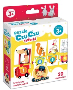 CzuCzu Puzzle Cyferki 20 el. Pociąg