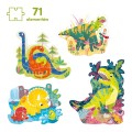 CzuCzu Puzzle Progresywne Dinozaury 71 el.