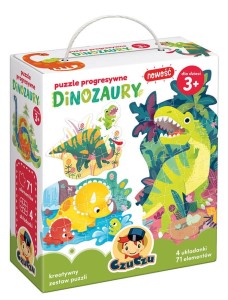 CzuCzu Puzzle Progresywne Dinozaury 71 el.