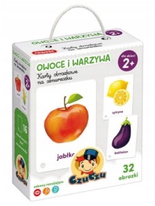 CzuCzu Karty obrazkowe na sznureczku. Owoce i warzywa