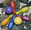 Ogromne Kolorowe Plastikowe KRĘGLE + 2 kule
