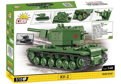 CZOŁG KV-2 CIĘŻKI POJAZD WOJSKOWY WW2 WWII 2731 COBI