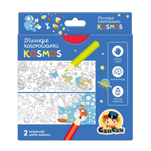 CzuCzu Dłuuugie kolorowanki Kosmos 4+ Malowanka