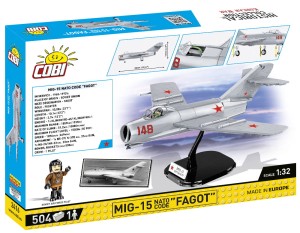 Klocki HC KOREAN WAR MIG-15 NATO CODEFAGOT 504 KL. 2416 COBI
