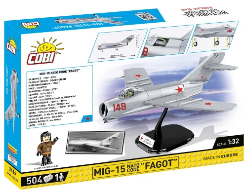 Klocki HC KOREAN WAR MIG-15 NATO CODEFAGOT 504 KL. 2416 COBI