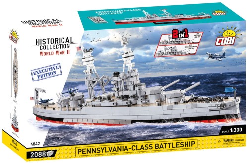 Klocki HC WWII Pennsylvania Class Battleship (2in1) Executive Edition 2088 KL. 4842 COBI