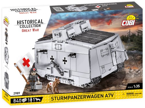 Klocki HC GREAT WAR STURMPANZERWAGEN A7V 833 KL. 2989 COBI