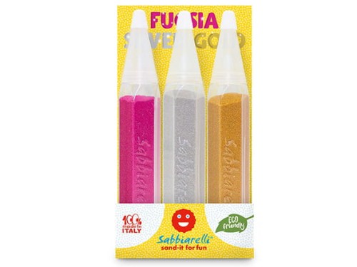 Zestaw 3 pisaków z piaskiem do kolorowania 3+ SABBIARELLI