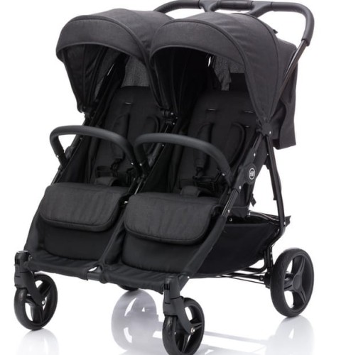 Wózek bliźniaczy twin pram fill Duo Black Melange Fillikid