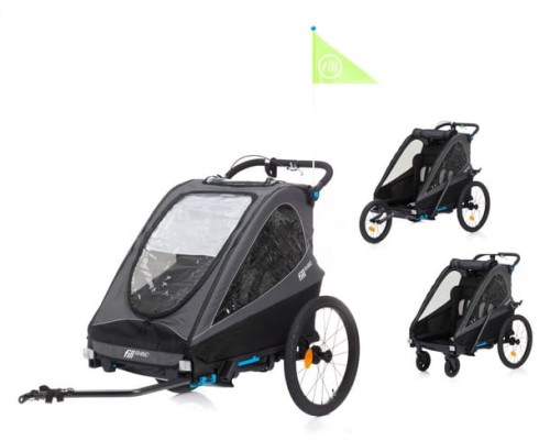 Przyczepka rowerowa Rhino SL Dark Grey Fillikid