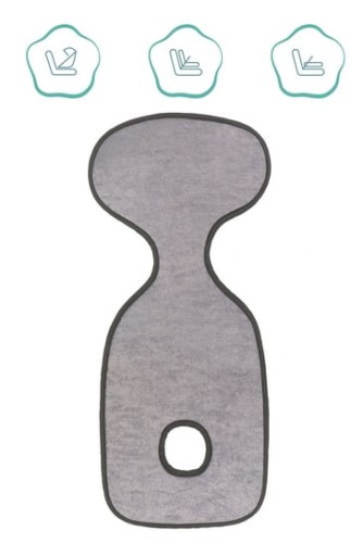 Oddychająca antypotowa wkładka do fotelików gr. 0+1+2+3 grey Fillikid