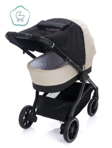 Osłona przeciwsłoneczna Deluxe do wózka black  melanż Fillikid  