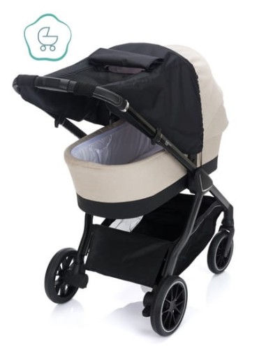 Osłona przeciwsłoneczna Deluxe do wózka black melanż Fillikid