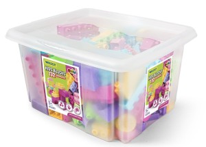 Kids Blocks klocki w pojemniku różowe 132 el. Wader 