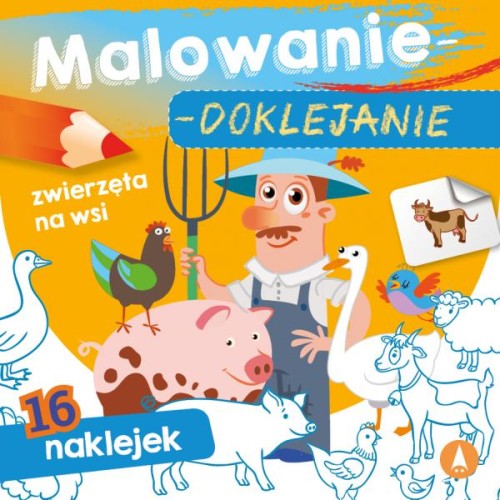 Malowanie doklejanie Zwierzęta na wsi z naklejkami