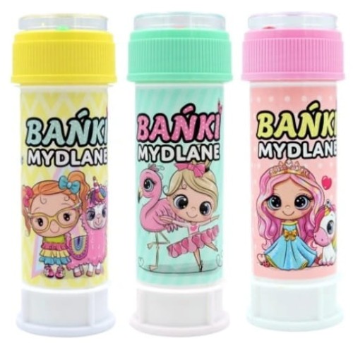 Kolorowe Bańki mydlane 60ml DLA DZIEWCZYNEK