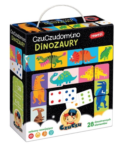 CzuCzu Duża Układanka Gra DOMINO DINOZAURY dla dzieci 2+