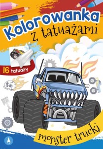 Kolorowanka z tatuażami Monster Trucki