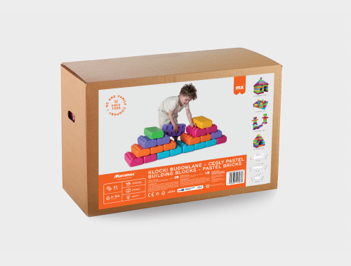 Klocki Cegły Budowlane 33 PASTEL Marcioinex