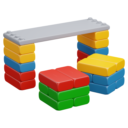 Deska Dydaktyczna z Klockami Duży Zestaw Marioinex