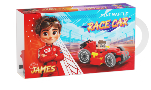 Marioinex Waffle Mini Samochody Race Car, James, 50 el. Red Wyścigi 2w1