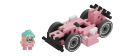 Marioinex Waffle Mini Samochody Race Car Megan 50 el. Pink Wyścigi