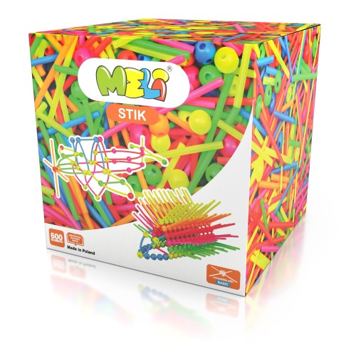Klocki Meli Stik Neon 600 sztuk