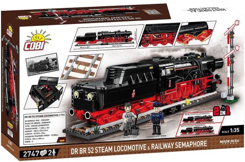 KLOCKI COBI TRAINS 6287 DRB CLASS 52 STEAM LOCOM.&SEM.2747