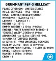 Klocki Cobi HC WWII 5883 GRUMMAN F6F HELLCAT 235 KL.
