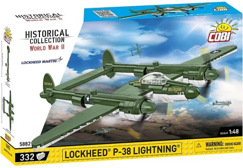 Klocki Cobi HC WWII 5882 LOCKHEED P-38 LIGHTNING 335 KL.