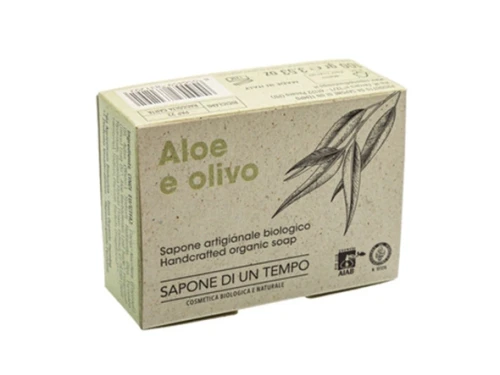 Organiczne mydło w kostce Aloes & Oliwki100 gr - SAPONE DI UN TEMPO