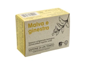 Organiczne mydło w kostce Malwa & Żarnowiec 100 gr  SAPONE DI UN TEMPO