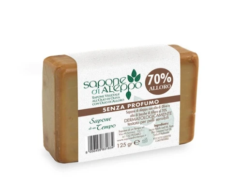 Mydło z Aleppo - Liść Laurowy 70% - 125 gr. SAPONE DI UN TEMPO