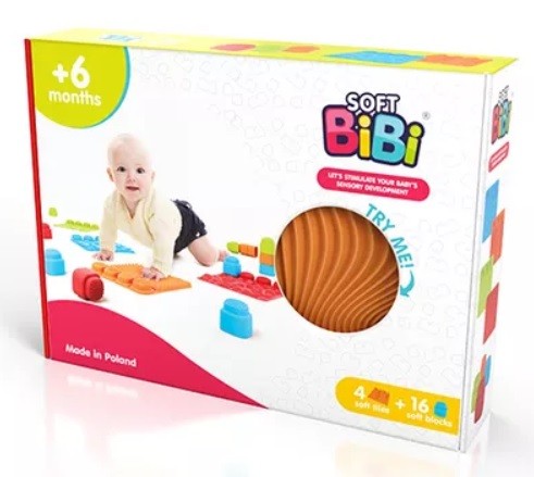 Maty sensoryczne z klockami Soft BiBi 20 el. Sensory Paths Meli