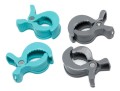 Klipsy do pieluszki, kocyka 4szt. grey/mint Fillikid