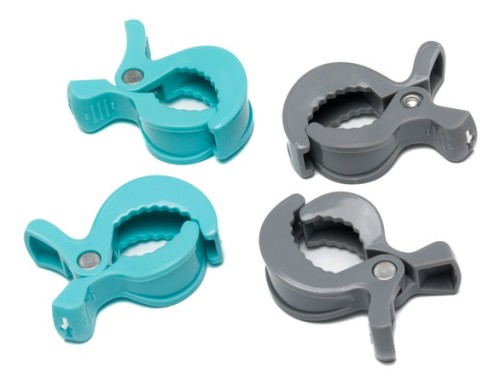 Klipsy do pieluszki, kocyka 4szt. grey/mint Fillikid