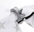 Klipsy do pieluszki, kocyka 4szt. grey/mint Fillikid